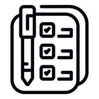 apprendre à faire le vecteur de contour d'icône de liste. école apprendre