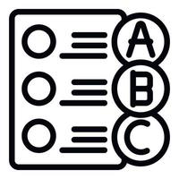 vecteur de contour d'icône d'apprentissage précoce de l'enfant. école apprendre