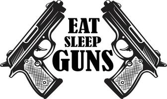 manger des fusils de sommeil vecteur
