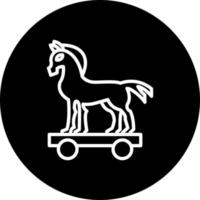 icône de vecteur de cheval de troie