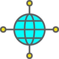 icône de vecteur d'infrastructure mondiale