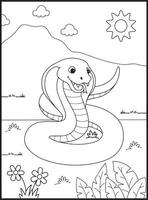 coloriages de reptiles vecteur