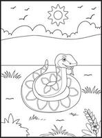 coloriages de reptiles vecteur