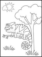 coloriages de reptiles vecteur