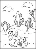 coloriages de reptiles vecteur