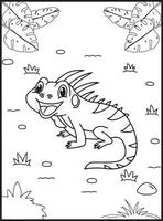 coloriages de reptiles vecteur