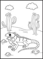 coloriages de reptiles vecteur