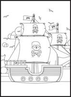 coloriages de pirates vecteur