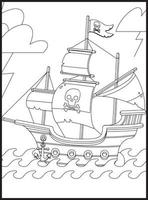 coloriages de pirates vecteur