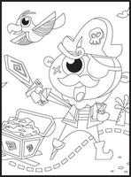 coloriages de pirates vecteur