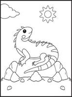 coloriages de reptiles vecteur