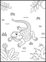 coloriages de reptiles vecteur