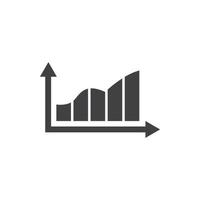graphique croissant icône illustration vectorielle vecteur