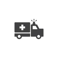 vecteur d'icône d'ambulance. ambulance icône illustration vectorielle