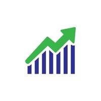 graphique croissant icône illustration vectorielle vecteur