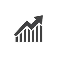 graphique croissant icône illustration vectorielle vecteur