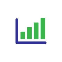 graphique croissant icône illustration vectorielle vecteur