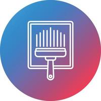 icône de fond de cercle dégradé de ligne de nettoyant pour vitres vecteur