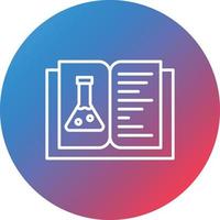 icône de fond de cercle de gradient de ligne scientifique vecteur