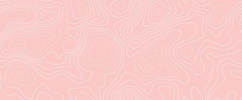 carte topographique rose et blanche. fond abstrait avec des lignes et des cercles. abstraction avec place pour le texte. ligne de carte de la topographie. fond linéaire multicolore topographique avec espace de copie