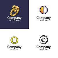 lettre o grand logo pack design création de logos modernes créatifs pour votre entreprise vecteur