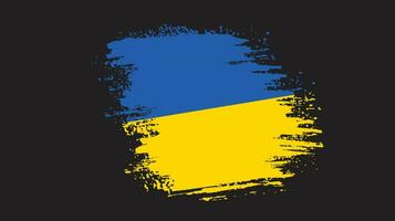 vecteur de drapeau ukraine coup de pinceau épais