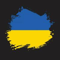 vecteur de drapeau grungy vintage ukraine