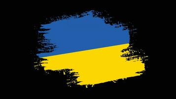 drapeau grunge ukraine vintage vecteur