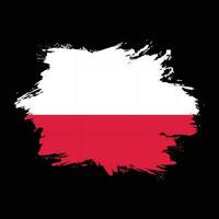 drapeau de style grunge pologne vecteur