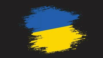 coup de pinceau tache vecteur drapeau ukraine