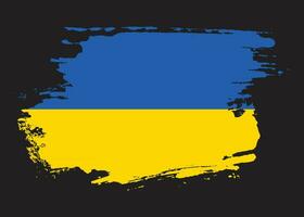 vecteur de drapeau de texture grunge ukraine en détresse