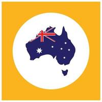 conception d'illustration de logo de carte de l'australie vecteur