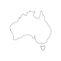 conception d'illustration de logo de carte de l'australie vecteur