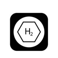 création d'illustration de logo d'hydrogène simple vecteur