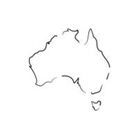 conception d'illustration de logo de carte de l'australie vecteur