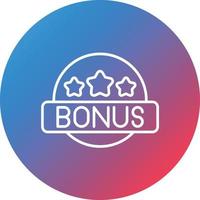 icône de fond de cercle dégradé ligne bonus vecteur