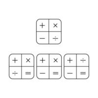 conception d'illustration d'icône de calculatrice simple vecteur