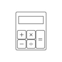 conception d'illustration d'icône de calculatrice simple vecteur