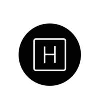 création d'illustration de logo d'hydrogène simple vecteur