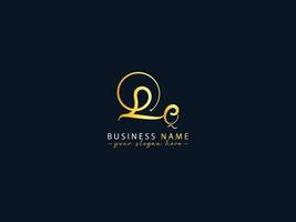 lettre de luxe qq logo, calligraphie qq lettre logo vecteur