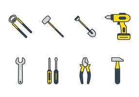 Ensemble d'outils d'artisans vecteur