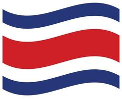 drapeau national du costa rica - icône de couleur plate. vecteur