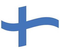 drapeau national de la Finlande - icône de couleur plate. vecteur
