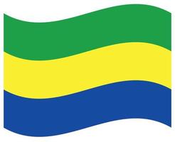 drapeau national du gabon - icône de couleur plate. vecteur