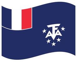 drapeau national des terres sud-antarctiques - icône de couleur plate. vecteur