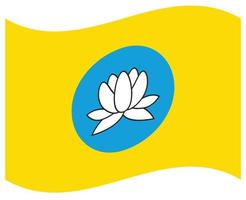 drapeau national de la kalmoukie - icône de couleur plate. vecteur