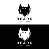 logo barbe, salon de coiffure vectoriel, conception pour l'apparence masculine, coiffeur, cheveux, mode vecteur