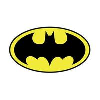 logo batman, signal batman jaune et noir sur fond blanc vecteur