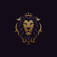 modèle de conception de logo roi lion royal vecteur