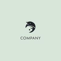modèle de conception de logo minimal oiseau vecteur